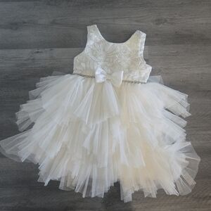 American Princess White Lace and Tulle Kids Dress